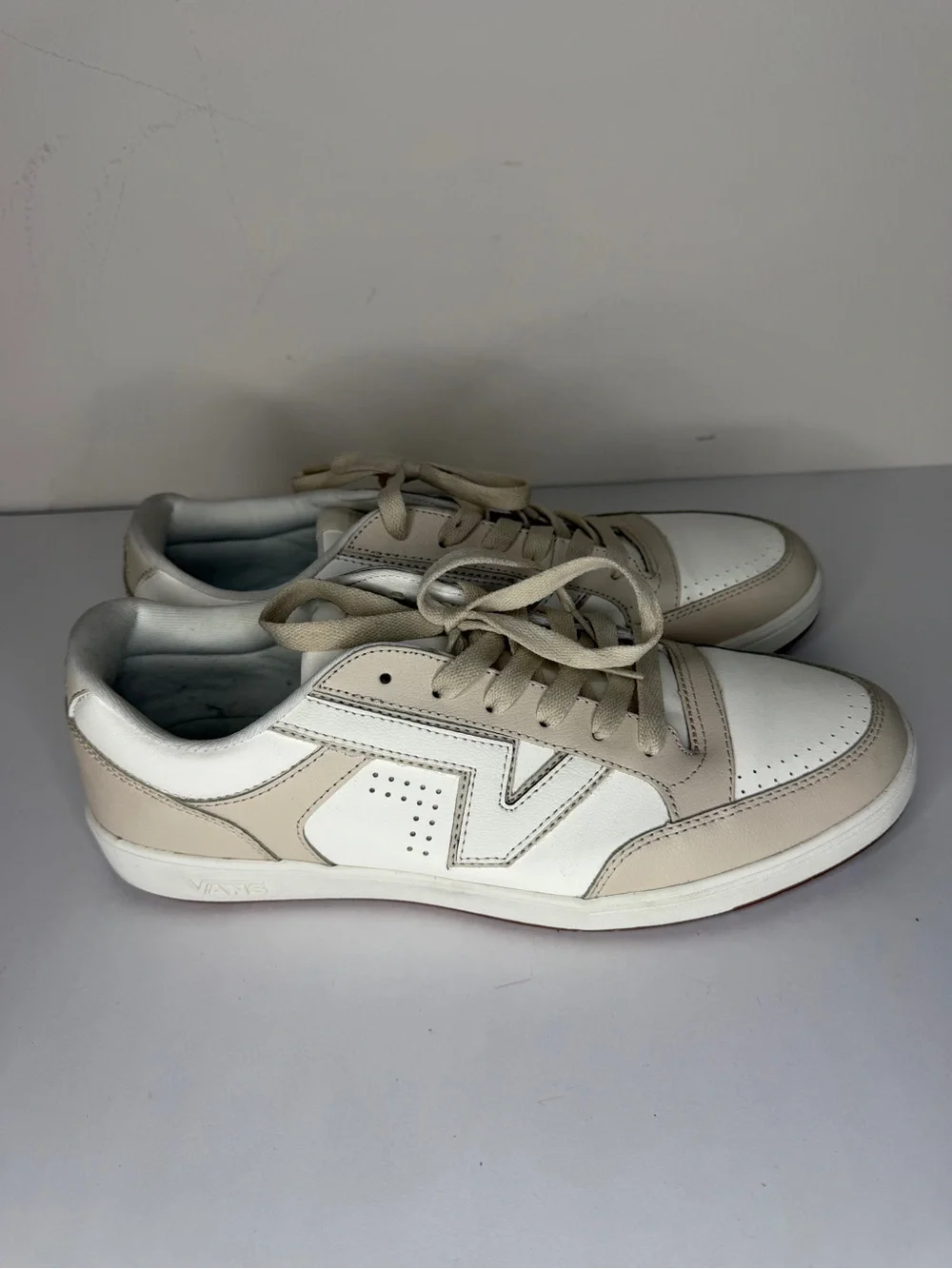 Vans Lowland CC ComfyCush Cream Tan Sneakers Men's Size 47 US 13 Lace Up